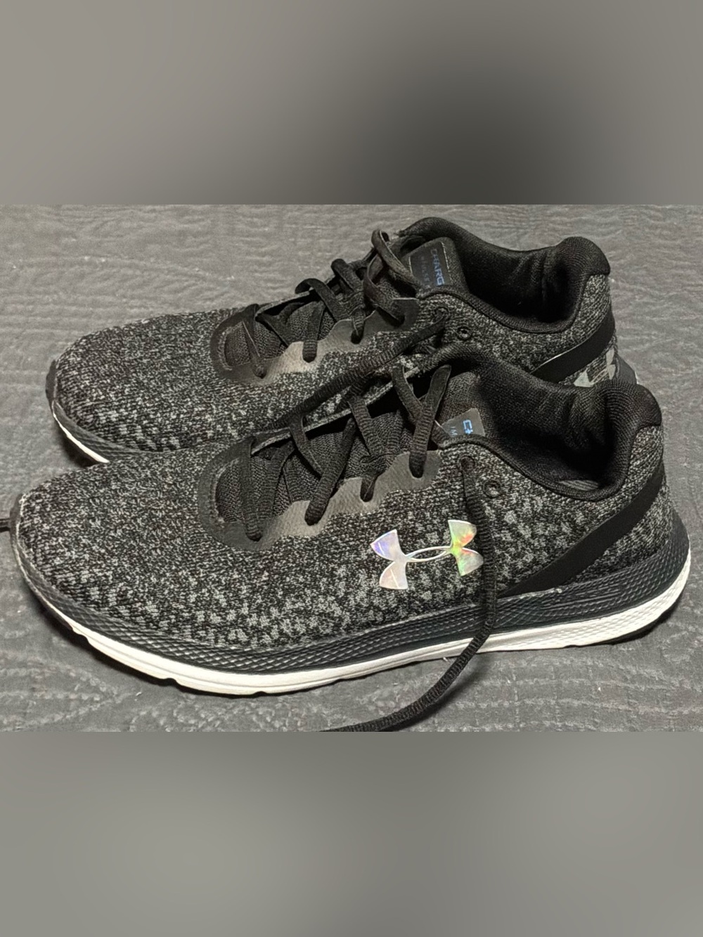 Under Armour Women’s Charged Impulse Knit Black And Gray Running Shoes Size 10US
